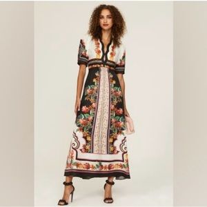 Saloni tabitha silk dress